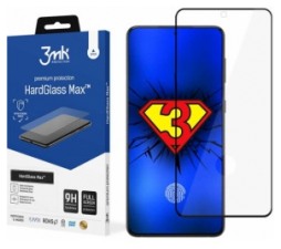 Slika 2 izdelka: 3MK ZAŠČITNO KALJENO STEKLO HardGlass Max za Samsung Galaxy S21 Ultra G998 full screen
