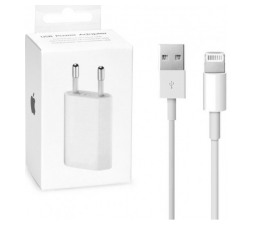 Slika izdelka: Apple IPHONE in IPOD HIŠNI POLNILEC 220V MB707ZM-B + kabel MD818 Lightning Original