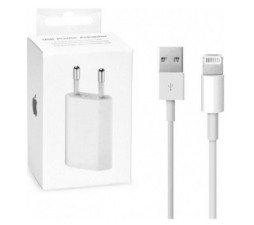 Slika 2 izdelka: Apple IPHONE in IPOD HIŠNI POLNILEC 220V MB707ZM-B + kabel MD818 Lightning Original