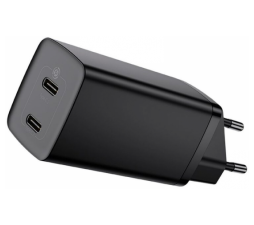 Slika izdelka: Baseus adapter CCGAN2L-E01 hišni polnilec 220V Gun2Lite Quick Charge 65W vhod 2x Type C - Original (EU Blister) črn