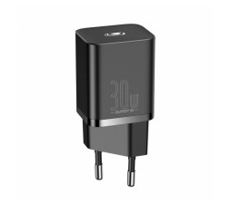 Slika izdelka: Baseus adapter hišni polnilec 220V Super-SI Quick Charge 30W vhod Type C - Original (EU Blister) črn