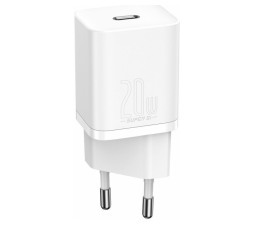 Slika izdelka: Baseus adapter hišni polnilec 220V Super-SI Quick Charge 20W vhod Type C - Original (EU Blister) bel