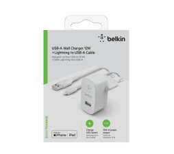 Slika izdelka: BELKIN 220v USB-A POLNILEC 12W +Lightning kabel priložen