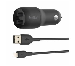 Slika izdelka: BELKIN USB-A AVTOPOLNILEC 24W +Lightning kabel