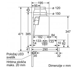 Slika 2 izdelka: Bosch Izvlečna kuhinjska napa - DFS097K51