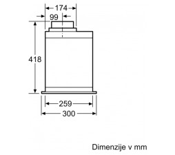 Slika 2 izdelka: Bosch Popolnoma vgradna napa - DHL885C