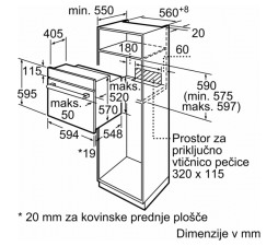 Slika 2 izdelka: Bosch Vgradna pečica - HBF114ES0