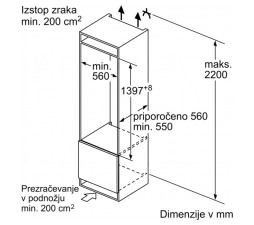 Slika 2 izdelka: Bosch Vgradni hladilnik - KIR51AFF0