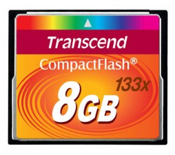 Slika izdelka: CF TRANSCEND 8GB 133X, 50/20MB/s, MLC