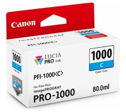 Slika izdelka: ČRNILO CANON PFI-1000 CYAN ZA IMAGEPROGRAF PRO-1000, 80 ml