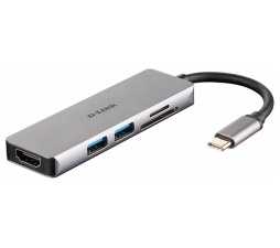Slika izdelka: D-link 5-v-1 razdelilnik USB-C z bralnikom kartic HDMI in SD / microSD
