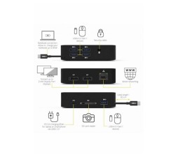Slika 2 izdelka: Docking Station PORT Type C, potovalni, 2x4K