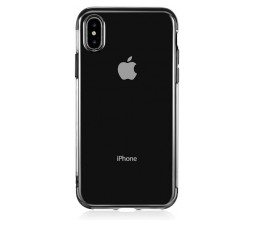 Slika izdelka: Elegance tanek silikonski ovitek za Samsung Galaxy A40 A405 - prozoren s črnim robom