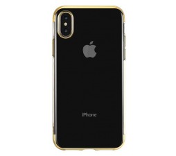 Slika izdelka: Elegance tanek silikonski ovitek za Samsung Galaxy A51 A515 - prozoren z zlatim robom