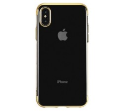 Slika 2 izdelka: Elegance tanek silikonski ovitek za Samsung Galaxy A71 A715 - prozoren z zlatim robom
