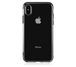 Slika 2 izdelka: Elegance tanek silikonski ovitek za iPhone 11 Pro Max - prozoren s črnim robom