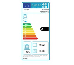 Slika 2 izdelka: Električna pečica CANDY FCT 625 WXL, bela/inox