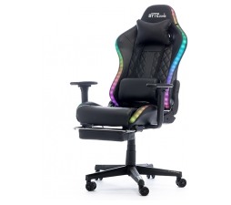 Slika 2 izdelka: Gaming stol Bytezone COBRA, RGB osvetljen / masažna blazina / Bluetooth zvočniki (črn)