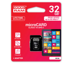 Slika 2 izdelka: Goodram SPOMINSKA KARTICA 32GB micro SD 2v1 60MB/s