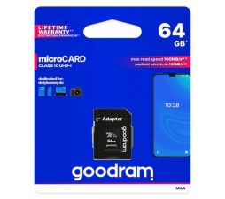 Slika izdelka: Goodram SPOMINSKA KARTICA 64GB micro SD 2v1 100MB/s