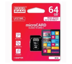 Slika izdelka: Goodram SPOMINSKA KARTICA 64GB micro SD 2v1 60MB/s
