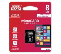 Slika izdelka: Goodram SPOMINSKA KARTICA 8 GB micro SD 2v1 Class 10