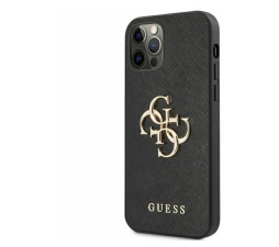 Slika izdelka: GUESS GUHCN61SA4GGBK silikonski ovitek za iPhone 11 - črn z logom