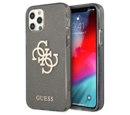 Slika 2 izdelka: GUESS GUHCP12MPCUGL4GBK Big Logo silikonski ovitek za iPhone 12 / 12 Pro - z zlatimi bleščicami