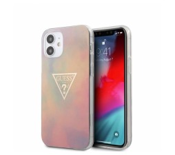 Slika izdelka: GUESS GUHCP12SPCUMCGG01 za iPhone 12 mini - mavrični silikon z zlatim trikotnikom