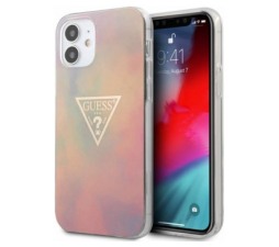 Slika 2 izdelka: GUESS GUHCP12SPCUMCGG01 za iPhone 12 mini - mavrični silikon z zlatim trikotnikom