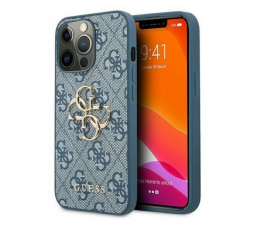 Slika izdelka: GUESS GUHCP13L4GMGBL silikonski ovitek za iPhone 13 Pro - moder z zlatim logom