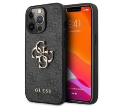Slika izdelka: GUESS GUHCP13L4GMGGR silikonski ovitek za iPhone 13 Pro - siv z zlatim logom