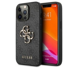 Slika 2 izdelka: GUESS GUHCP13L4GMGGR silikonski ovitek za iPhone 13 Pro - siv z zlatim logom