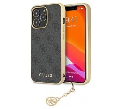 Slika izdelka: GUESS GUHCP13LGF4GGR silikonski ovitek za iPhone 13 Pro - siv
