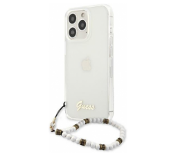 Slika 2 izdelka: GUESS GUHCP13LKPSWH za iPhone 13 Pro - prozoren silikonski ovitek s perla zapestnico