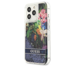 Slika 2 izdelka: GUESS GUHCP13LLFLSB silikonski ovitek za iPhone 13 Pro - rožice z modrimi bleščicami