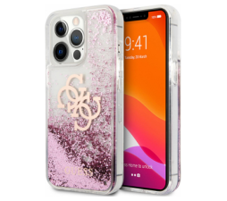 Slika 2 izdelka: GUESS GUHCP13LLG4GPI silikonski ovitek za iPhone 13 Pro - prozoren z roza bleščicami