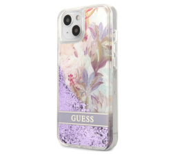 Slika izdelka: GUESS GUHCP13MLFLSU silikonski ovitek za iPhone 13 6.1 - vijola Flower z bleščicami
