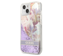 Slika 2 izdelka: GUESS GUHCP13MLFLSU silikonski ovitek za iPhone 13 6.1 - vijola Flower z bleščicami