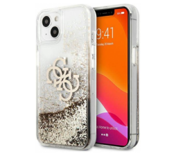 Slika 2 izdelka: GUESS GUHCP13MLG4GGO silikonski ovitek za iPhone 13 6.1 - prozoren z zlatimi bleščicami