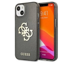 Slika izdelka: GUESS GUHCP13MPCUGL4GBK Big Logo silikonski ovitek za iPhone 13 6.1 - z zlatimi bleščicami