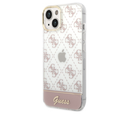 Slika 2 izdelka: GUESS GUHCP14SHG4MHP ovitek za iPhone 14 6.1 - prozoren z roza potiskom