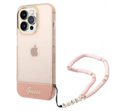 Slika 2 izdelka: GUESS GUHCP14XHGCOHP za iPhone 14 Pro Max - roza silikonski ovitek s perla zapestnico