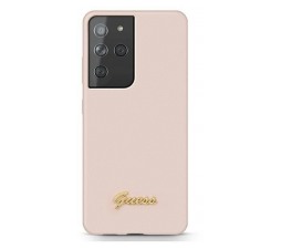 Slika izdelka: GUESS GUHCS21LLSLMGLP silikonski ovitek za Samsung Galaxy S21 Ultra G998 - roza