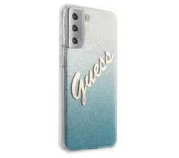 Slika izdelka: GUESS GUHCS21MPCUGLSBL silikonski ovitek za Samsung Galaxy S21 Plus G996 Bling Glitter - srebrno moder