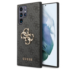 Slika izdelka: GUESS GUHCS22L4GMGGR silikonski ovitek za Samsung Galaxy S22 Ultra 5G - črn z zlatim logom