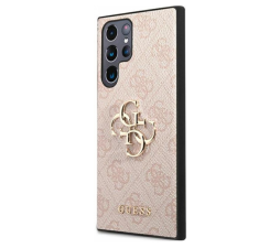 Slika izdelka: GUESS GUHCS22L4GMGPI silikonski ovitek za Samsung Galaxy S22 Ultra 5G - roza z zlatim logom