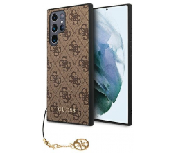 Slika izdelka: GUESS GUHCS22LGF4GBR silikonski ovitek za Samsung Galaxy S22 Ultra 5G - rjav z obeskom