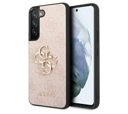 Slika izdelka: GUESS GUHCS22S4GMGPI silikonski ovitek za Samsung Galaxy S22 5G - roza z zlatim logom