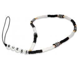 Slika izdelka: GUESS GUSTBOHP zapestnica / obesek za telefon - Heishi Beads črno bel